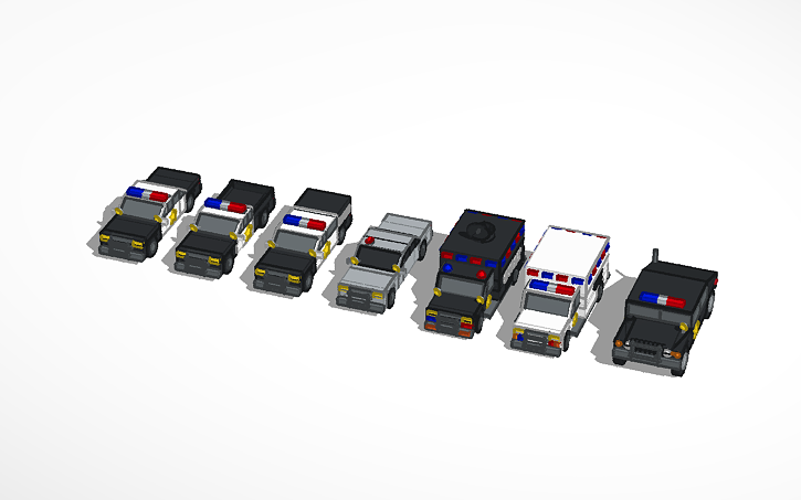 3D design Police Vehicles - Tinkercad