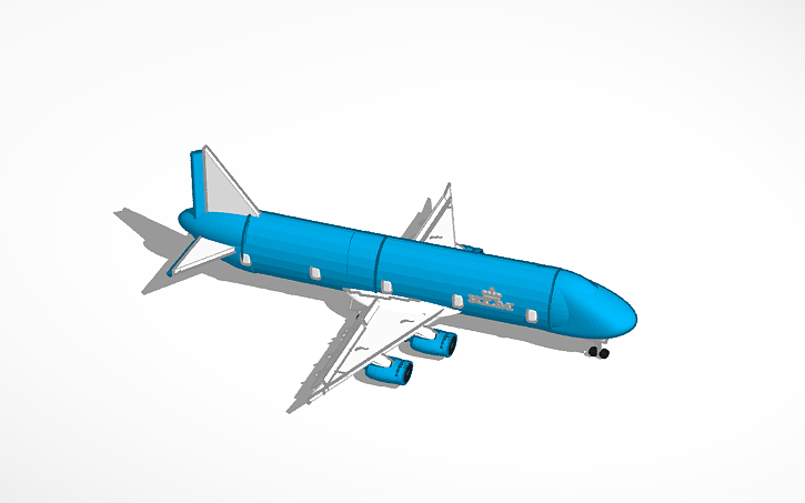 Airbus A380 Klm Tinkercad