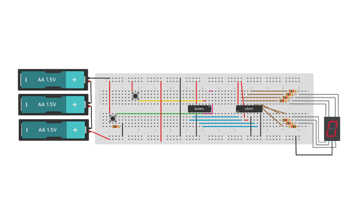 Circuit design DIGITAL OBJECT COUNTER - Tinkercad