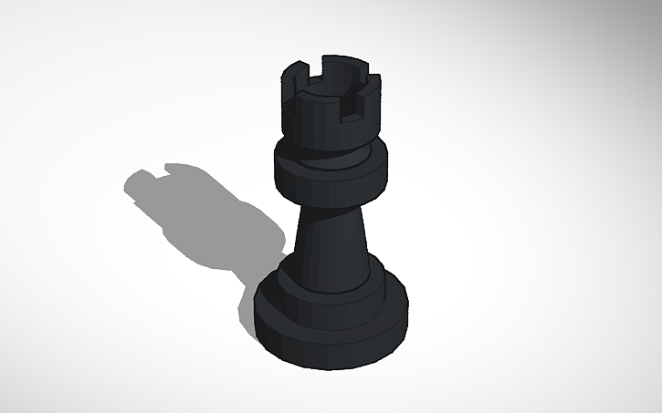 3D design Chess Rook - Tinkercad