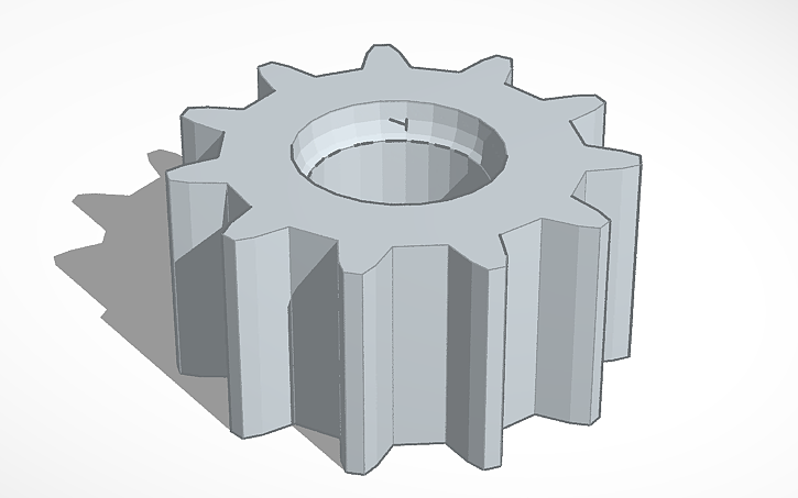3D design piñon - Tinkercad