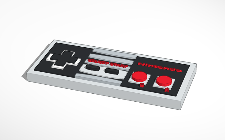 3D design NES Remote - Tinkercad