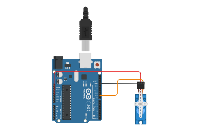 Circuit design PARTE II. Servomotores | Tinkercad