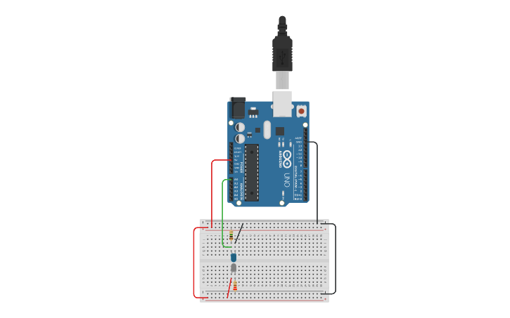 Circuit design LED IR emissor-receptor - Tinkercad
