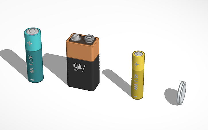 3D design batteries | Tinkercad