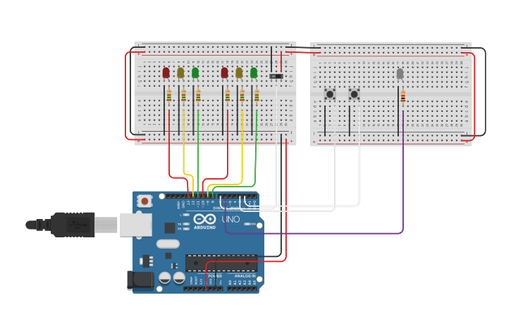 Circuit design Papa-SEMAFORO - Tinkercad