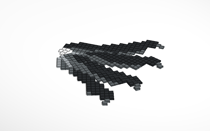 3D design #BestDesign-Pixel art dragon wing | Tinkercad