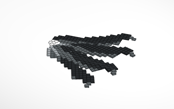 3d Design Bestdesign Pixel Art Dragon Wing Tinkercad