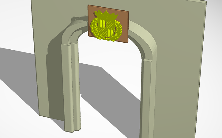 3D design Santa parroquia porta - Tinkercad