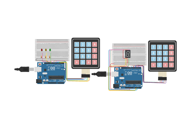 Keypad Project Design Circuit design keypad - Tinkercad