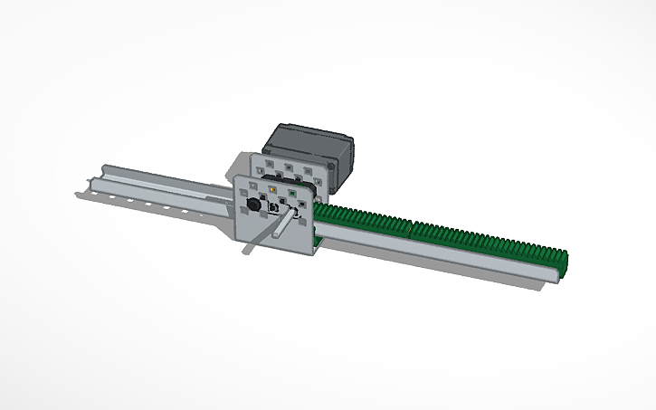 Vex V5 Rack Rails 3D design Basic Vex Rack and Pinion - Tinkercad