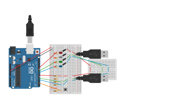 Circuit design USB Cable Checker - Tinkercad