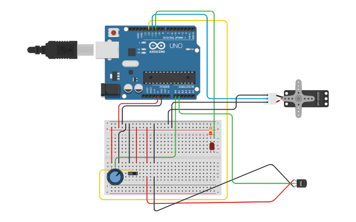 Circuit design Pressure Controller Sensor - Tinkercad