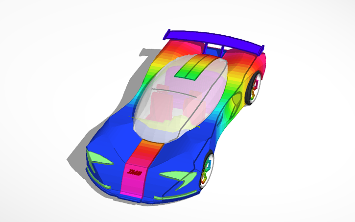 3D design Gradient Car With Interior - Tinkercad