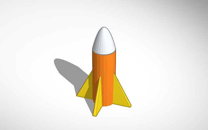 3D design Rocket Ship - Tinkercad