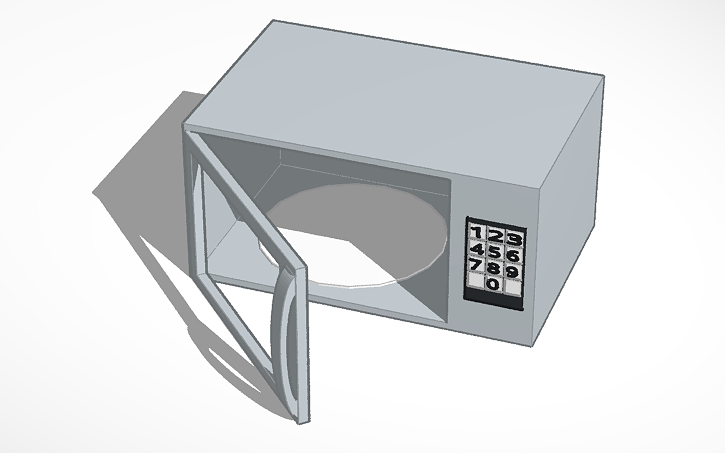 3D design microwave - Tinkercad