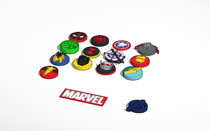 3D design Marvel Superheros - Tinkercad