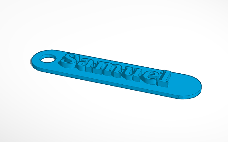 3D design Samuel Barajas - Keychain | Tinkercad