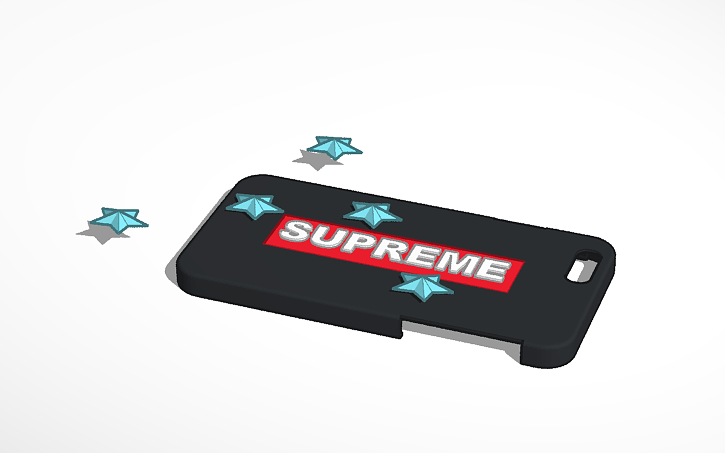 Supreme Iphone 7 Case Tinkercad