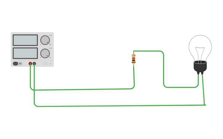 Circuit design GLOW BULB USING RESISTER - Tinkercad