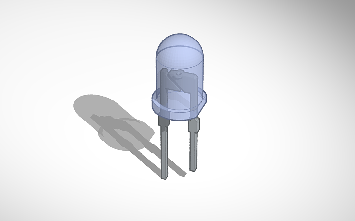 Mini Led Cad 3D design 5mm LED - Tinkercad