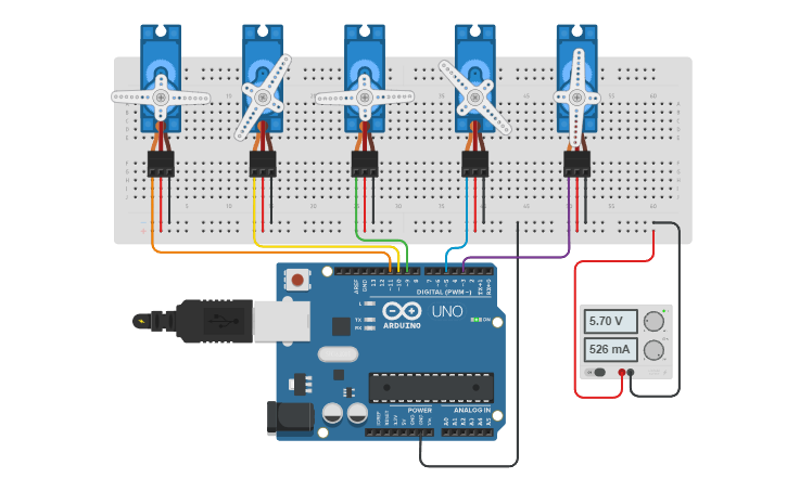 Circuit design Robotics Homework 7 Part 2 7-21-2023 - Tinkercad