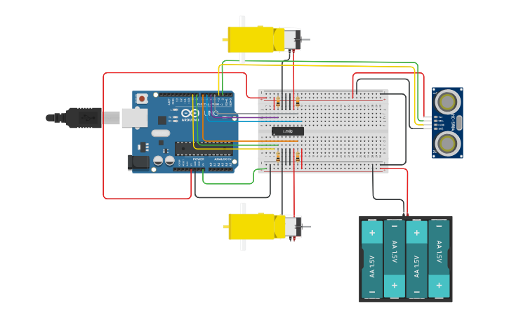 Circuit design Carro Robótico Autónomo con Arduino y Sensores ...