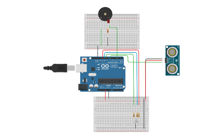Circuit design Sound Pollution Monitoring System - Tinkercad