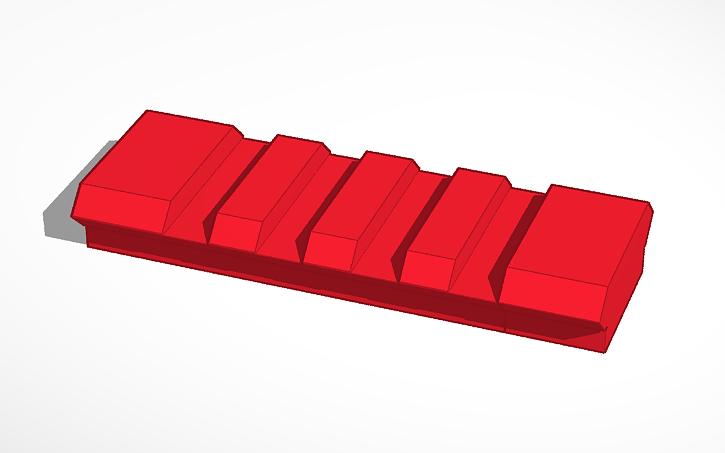 3D design Picatinny rail No holl (55mm) | Tinkercad