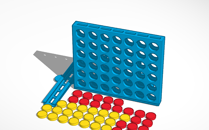 3D design Connect Four Game - Tinkercad