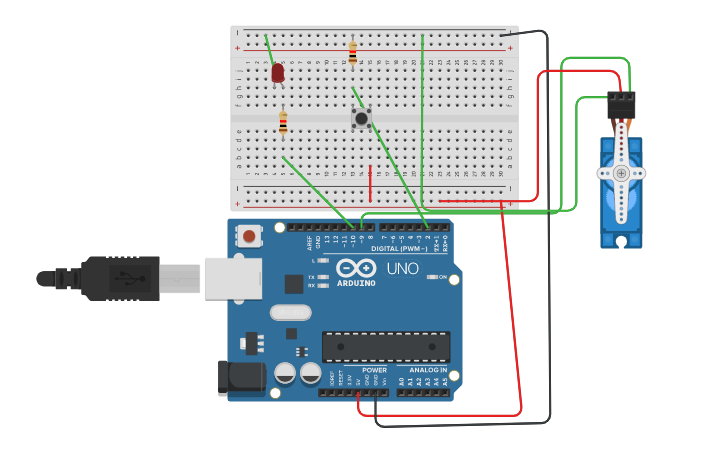 Circuit design motor gira gira | Tinkercad