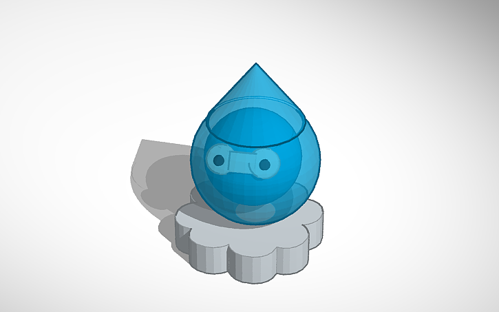 3D design rain castform - Tinkercad