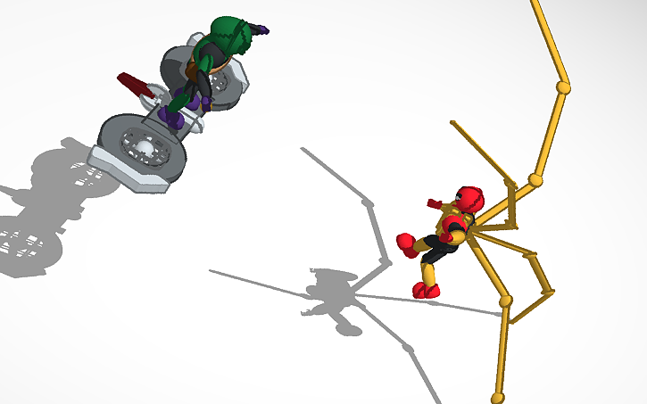 3D design spiderman vs green goblin 2 - Tinkercad