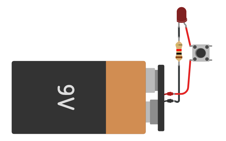 Circuit Design Ledboton Tinkercad