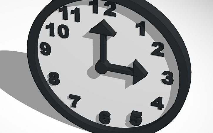 3D design Clock - Tinkercad
