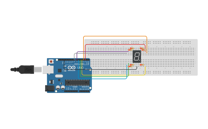 Circuit design 7_segment_arduino | Tinkercad