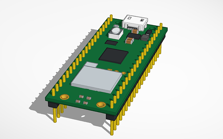Raspberry Pi Cad/design 3D design raspberry pi pico w - Tinkercad