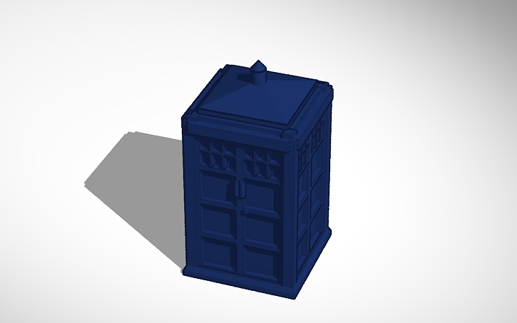 3D design Tardis for father's-day! #Template | Tinkercad