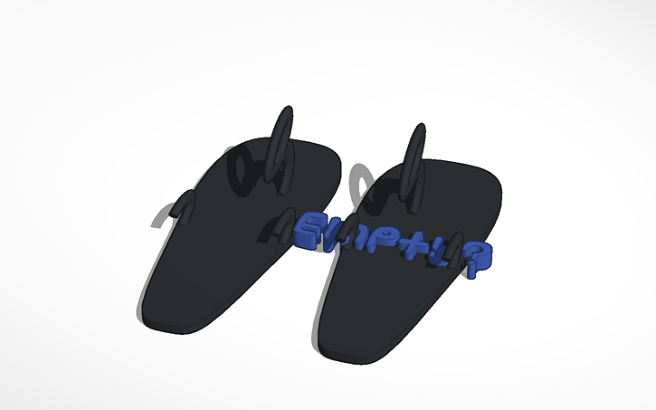 3D design flip flops - Tinkercad
