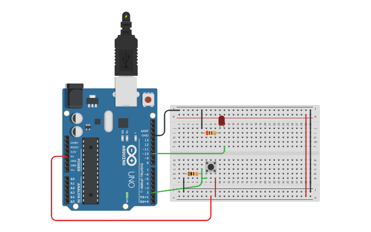 Circuit design Button - Tinkercad