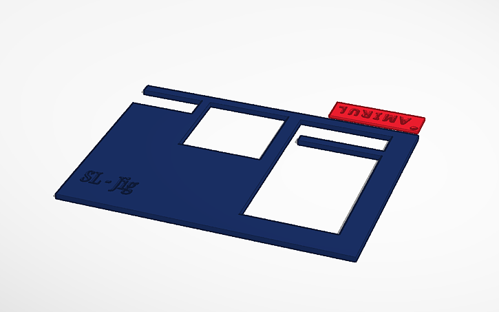 3D design Copy of Copy of SL-Sticker jig thickness 3mm - Tinkercad