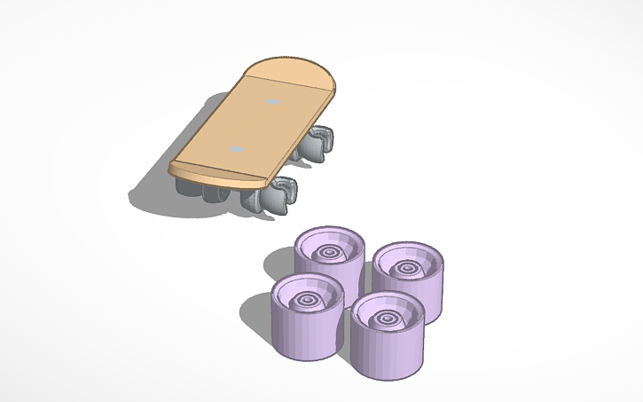 3D design tech deck - Tinkercad