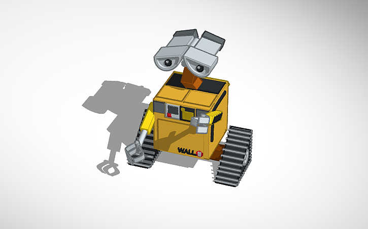 Bạn đã từng tò mò và muốn chế tạo một robot của riêng mình chưa? Hãy xem hình ảnh về robot Wall-E trong ứng dụng Tinkercad để truyền cảm hứng và khởi đầu cho sáng tạo của mình nhé!