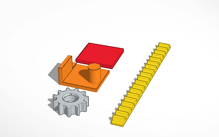 3D design demonstrating a pinion gear - Tinkercad