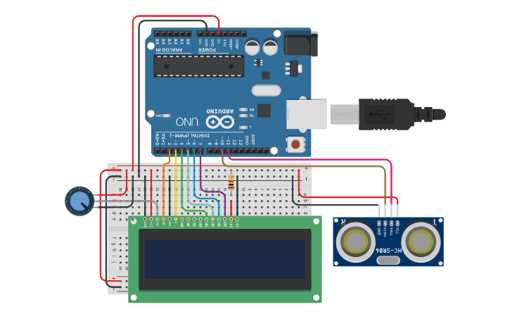 Circuit design Práctica - Sensores - Tinkercad