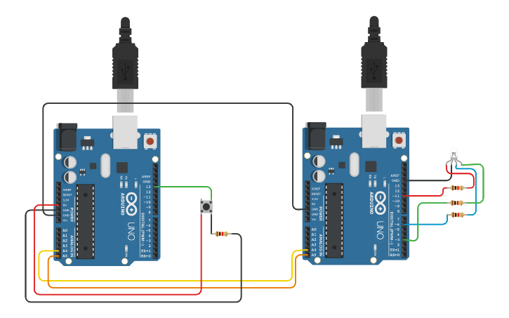Circuit design Makerfest-I2C RGB LED - Tinkercad