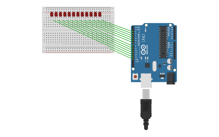 Circuit design Knight Rider | Tinkercad