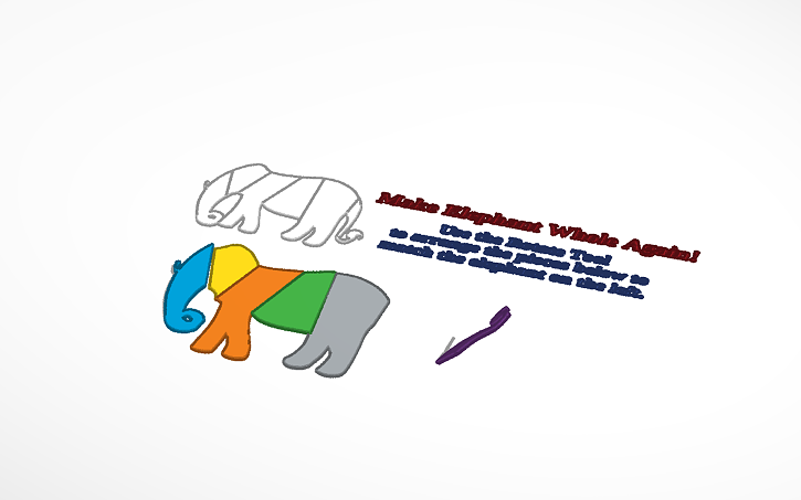 3D design (Naxi, Luis) Copy of Elephant Rotation Puzzle - Level 2 ...