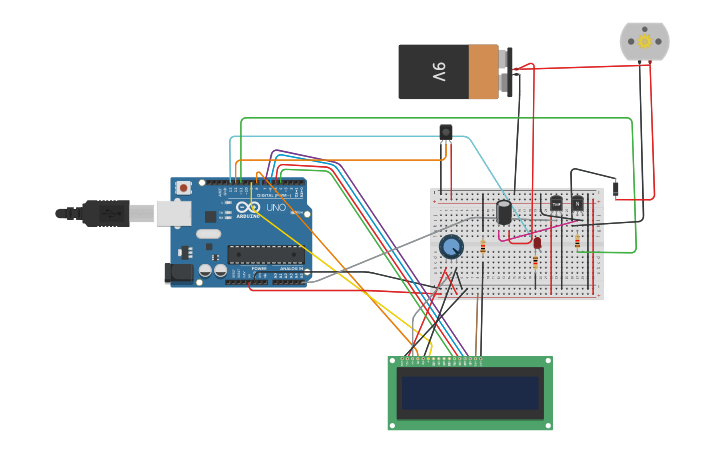 Circuit design Fire alarm system - Tinkercad