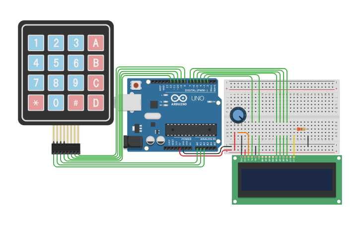 Circuit design Cashier process - Tinkercad